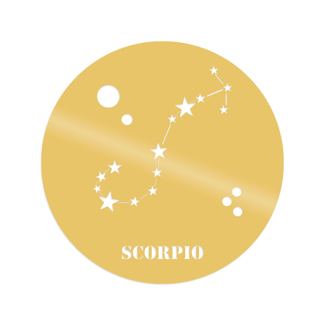Scorpio Burcu Metal Duvar Panosu - Altın