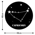 Capricorn Burcu Metal Duvar Panosu - Siyah