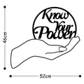 Know Your Power Yazili Metal Pano - Siyah