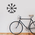 Vegvisir Viking Metal Duvar Panosu - Siyah
