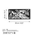 Guernica Kübist Metal Duvar Panosu - Siyah
