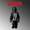 Banksy Sosyal Medya Metal Duvar Panosu - Siyah