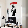 Banksy Sosyal Medya Metal Duvar Panosu - Siyah