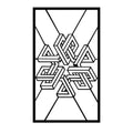 Geometrik Optik Metal Duvar Panosu - Siyah