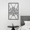 Geometrik Optik Metal Duvar Panosu - Siyah