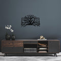 Dikdortgen Cerceveli Ciplak Agac Metal Pano - Siyah