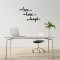 Live Love Laugh Yazılı Metal Duvar Panosu - Siyah
