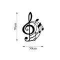 Nota Sol Anahtarı Metal Duvar Panosu - Siyah