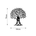 Meditasyon Ağacı Metal Duvar Panosu - Siyah