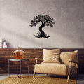 Bonsai Ağacı Metal Duvar Panosu - Siyah