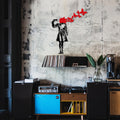 Kelebek Kiz Stencil Metal Duvar Panosu - Siyah