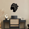 Afrika Kadin My Roots Metal Duvar Panosu - Siyah