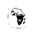 Afrika Safarisi Hayvan Metal Duvar Panosu - Siyah