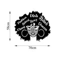 Afro Kadin Diva Brave Metal Duvar Panosu - Siyah