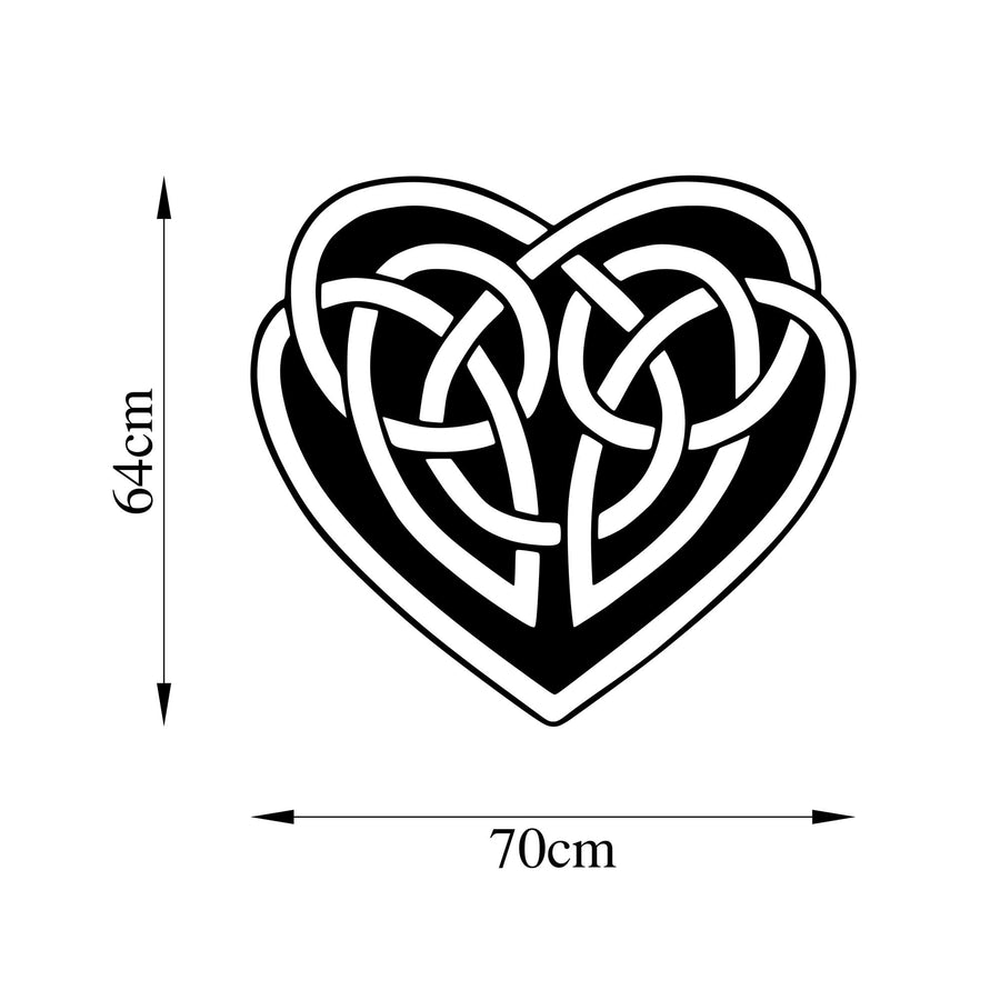 Kelt Kalp Dugum Metal Duvar Panosu - Siyah