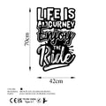 Life is a Journey Metal Duvar Panosu - Siyah