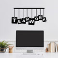 Teamwork Yazili Metal Duvar Panosu - Siyah