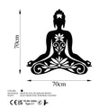 Buda Lotus Metal Duvar Panosu - Siyah