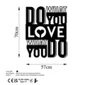 Do What You Love Metal Duvar Panosu - Siyah