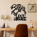 Books Are My Love Language Yazili Metal Duvar Panosu - Siyah