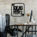 Ideas Connect People Cerceveli Metal Duvar Panosu - Siyah