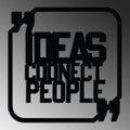 Ideas Connect People Cerceveli Metal Duvar Panosu - Siyah