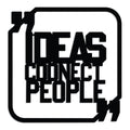 Ideas Connect People Cerceveli Metal Duvar Panosu - Siyah