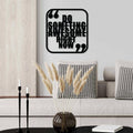Do Something Awesome Yazılı Metal Duvar Panosu - Siyah