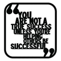 You Are Not a True Success Yazılı Metal Duvar Panosu - Siyah