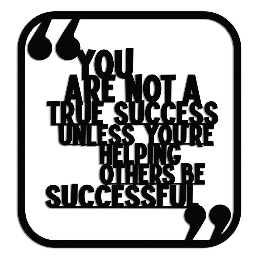 You Are Not a True Success Yazılı Metal Duvar Panosu - Siyah