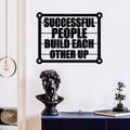 Successful People Yazılı Metal Duvar Panosu - Siyah
