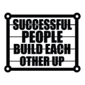 Successful People Yazılı Metal Duvar Panosu - Siyah