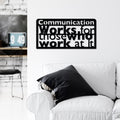 Communication Works Yazılı Metal Duvar Panosu - Siyah