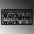 Communication Works Yazılı Metal Duvar Panosu - Siyah