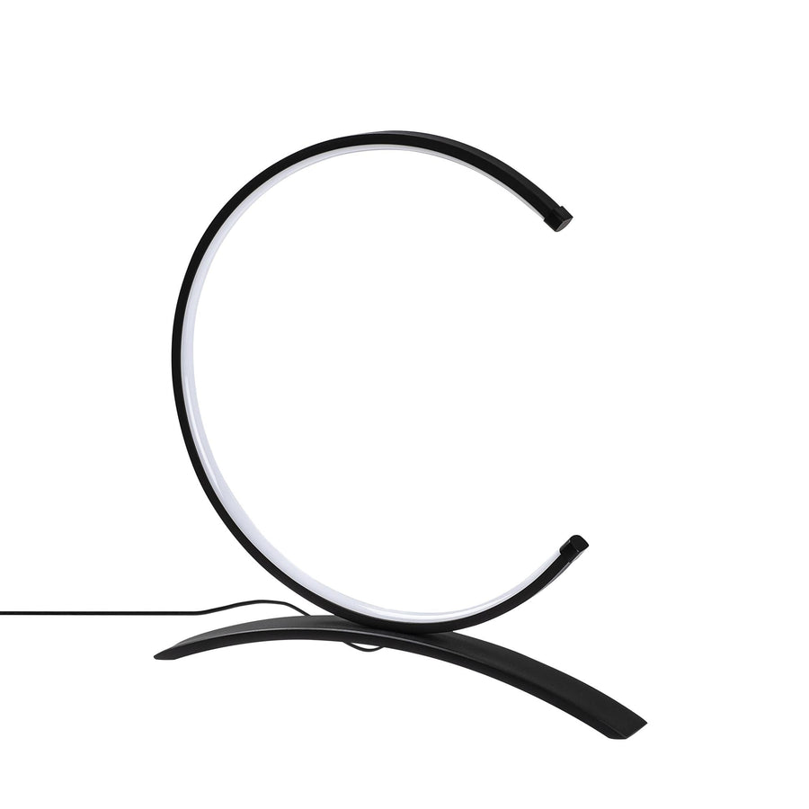 Halka LED Masa Lambası Metal - Siyah