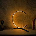 Halka LED Masa Lambası Metal - Siyah