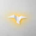 Origami Kuş Küçük Boy LED Aplik - Beyaz