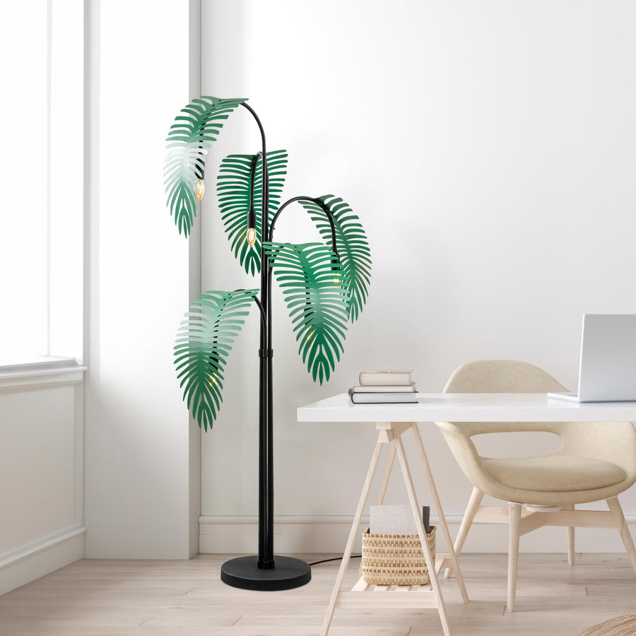 Yaprak 5'li Metal Lambader - Yesil