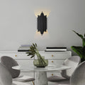 Boru Art Deco Tekli Aplik Modern - Siyah