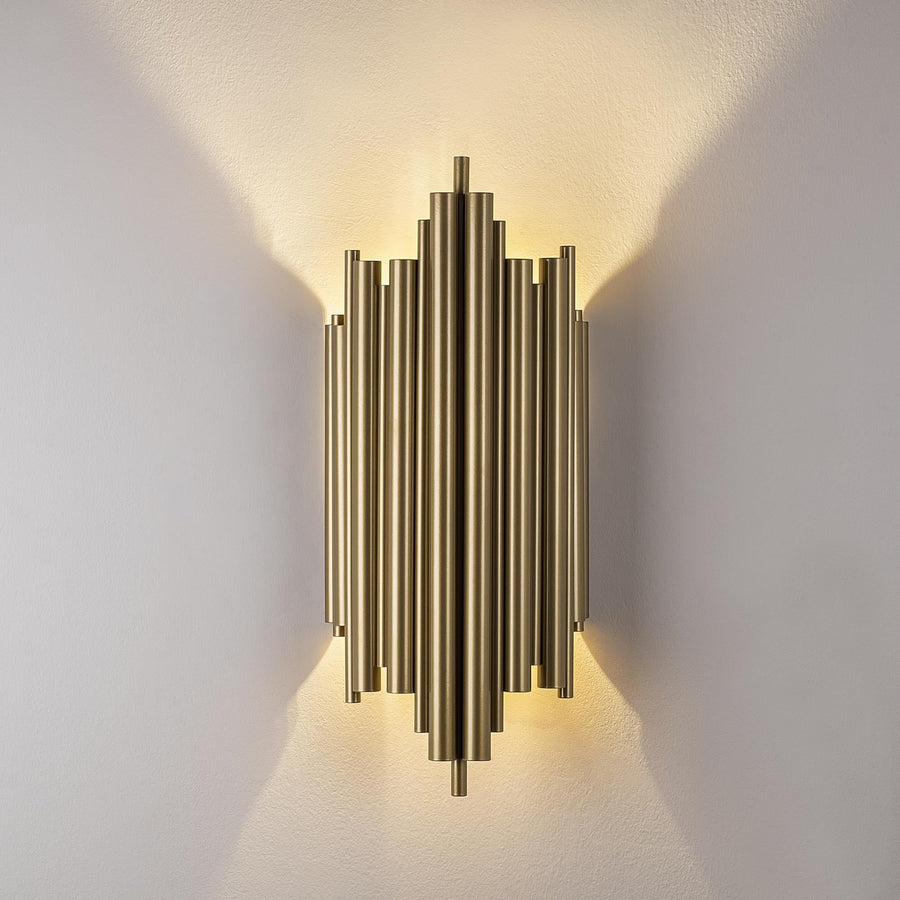 Boru Art Deco Tekli Aplik Modern - Altın