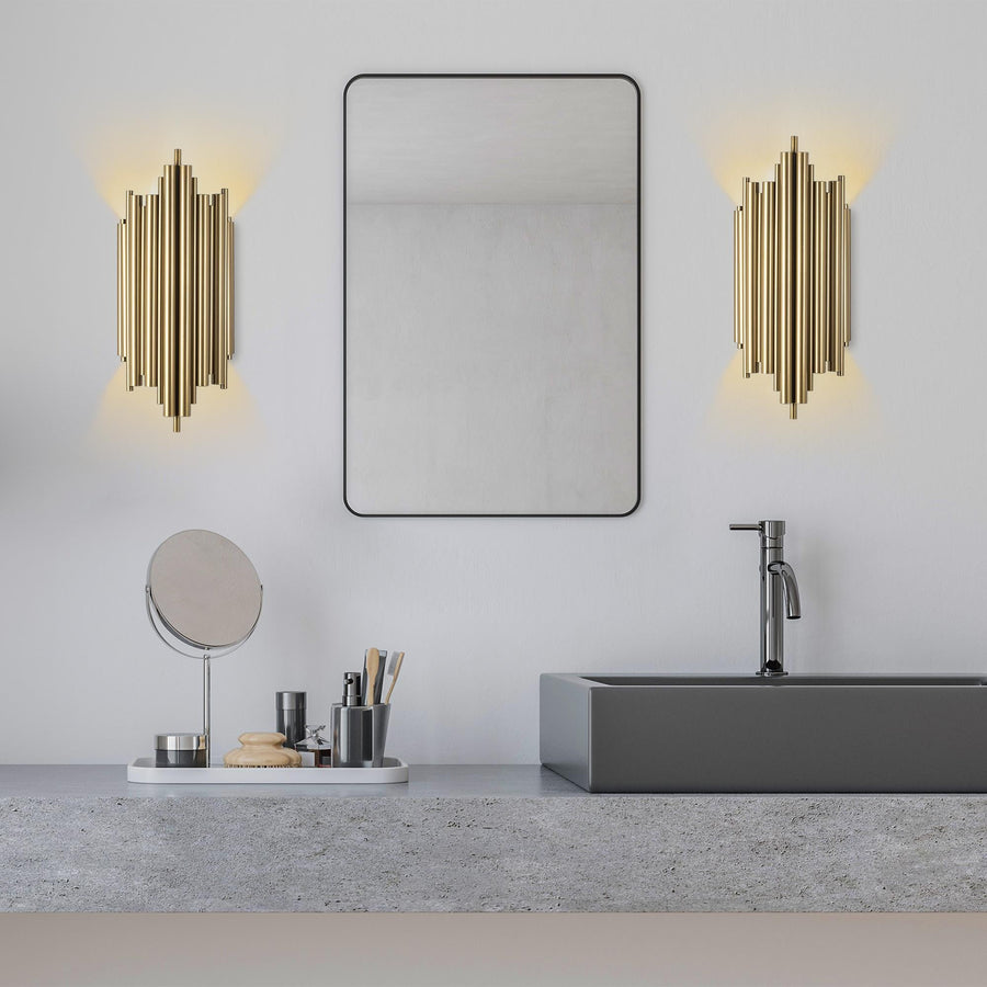 Boru Art Deco Tekli Aplik Modern - Altın