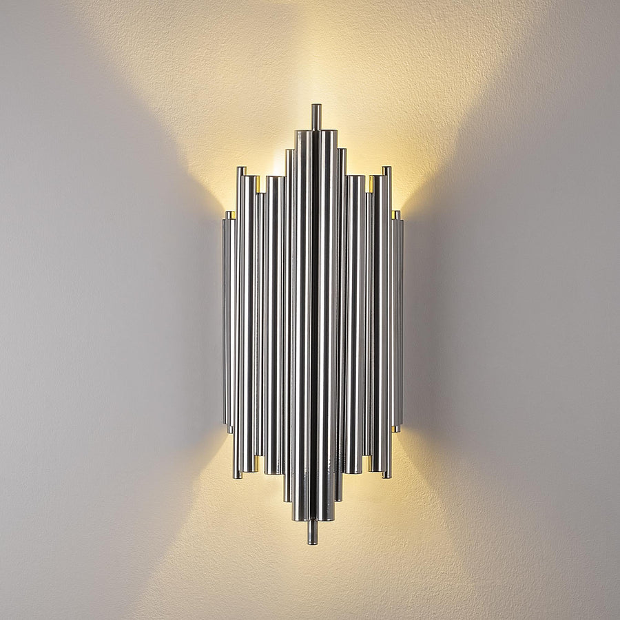 Boru Art Deco Tekli Aplik Modern - Gümüş