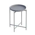 Yuvarlak Metal Tepsi Sehpa - Antrasit