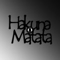 Hakuna Matata Yazili Metal Duvar Apliki - Siyah
