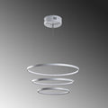 Spiralli LED Avize Metal 3 Halka - Gri