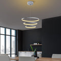 Spiralli LED Avize Metal 3 Halka - Gri