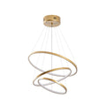 Spiralli LED Avize Metal 3 Halka - Altin