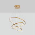 Spiralli LED Avize Metal 3 Halka - Altin