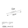 Çift Çubuk Modern LED Avize - Siyah