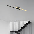 Çift Çubuk Modern LED Avize - Siyah